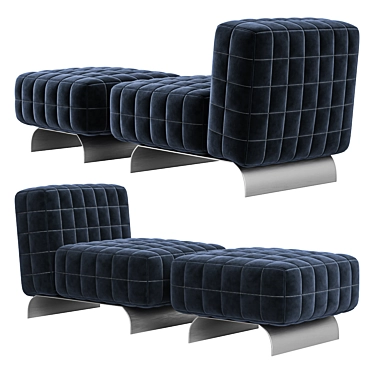 Modern Twiggy Armchair by Minotti 3D model image 1 