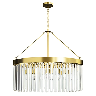 Sleek Emory Chandelier by Crystorama 3D model image 1 