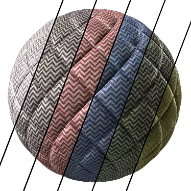 Seamless Stitched Fabric Materials 3D model image 1 