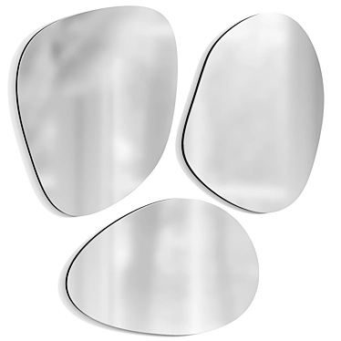 Sleek Mirror Duo Set 3D model image 1 