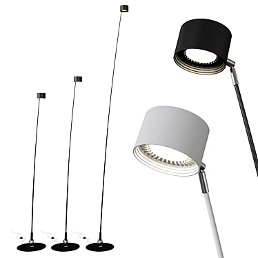 Sleek Modern SAMPEI Floor Lamp 3D model image 1 