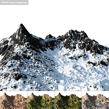 Mountain Vol 2 Terrain Model 3D model image 1 