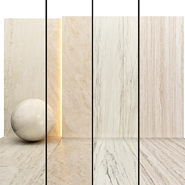 Luxury Marble Slab Textures Set 3D model image 1 