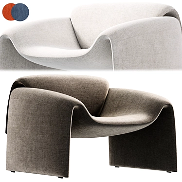 Modern Comfort: Le Club Armchair 3D model image 1 