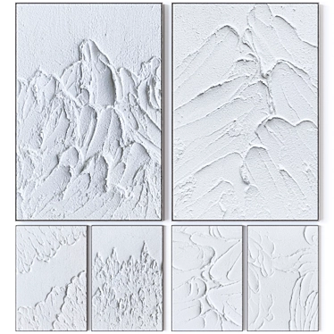 Texture Bump Wall Art Set 3D model image 1 