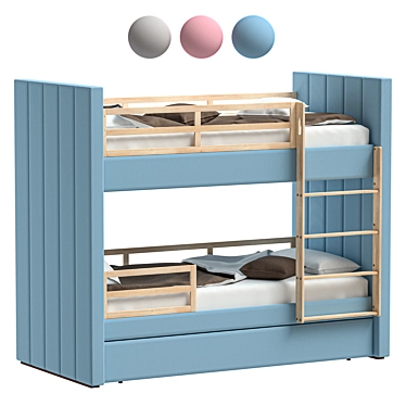 Cosy Kids Bunk Bed - 3D Visualization Ready 3D model image 1 