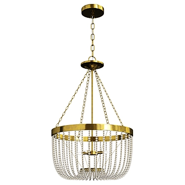 Bergamo Warm Brass Pendant Light 3D model image 1 