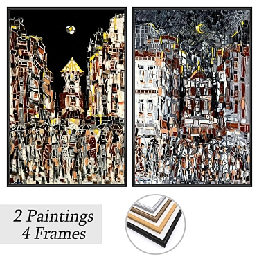 Art Pack with Various Frames 3D model image 1 