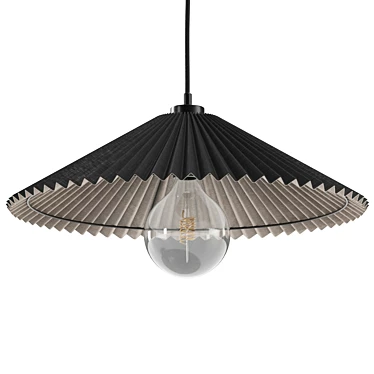 Modern Pleated Pendant Light, Real-Size 3D model image 1 