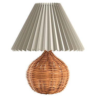 Modern Pleated Lamp Shade 3D model image 1 