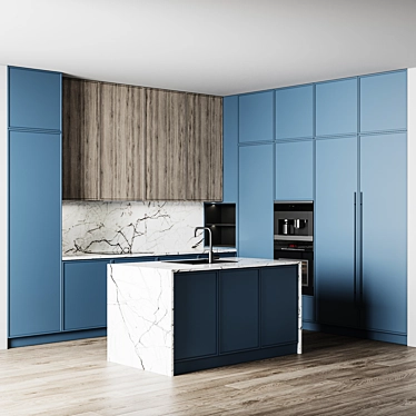 Modern Miele Kitchen Set 3D model image 1 