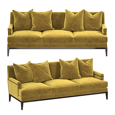 Modern Alexander Tightback Sofa: V-Ray Compatible 3D model image 1 