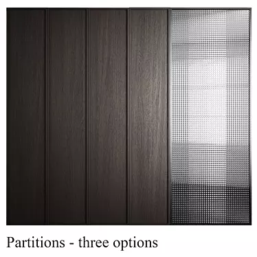 Embossed Glass Decorative Partition Set 3D model image 1 