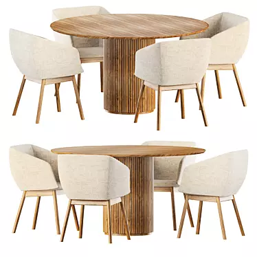 Modern Dining Set by Asplund 3D model image 1 