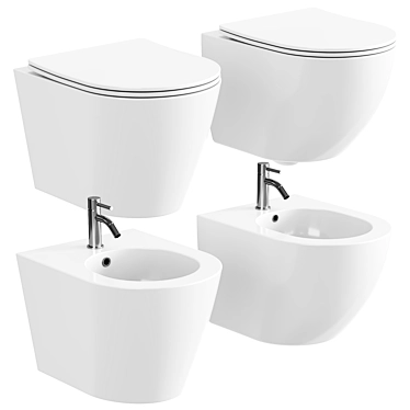 Rimless Forma Nova Toilets 3D model image 1 