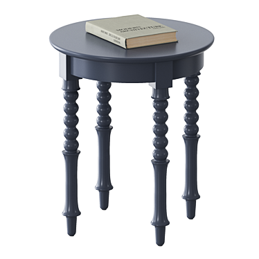 Handcrafted Bobbin Side Table 3D model image 1 