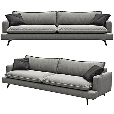 Elegant Alta Sofa by Kaza 3D model image 1 