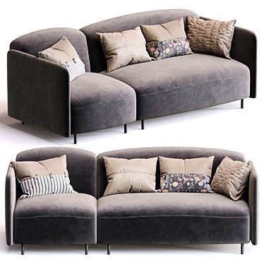 Modern Italian Design Soft Sofa 3D model image 1 