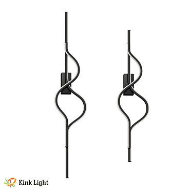 Velle Black LED Wall Lamp 3D model image 1 