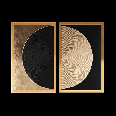 Eclipse Decor Reproduction Framed 3D model image 1 