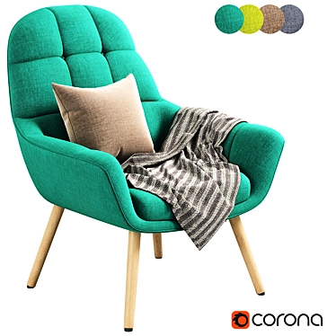 Elegant Mantra Armchair: 3D Download 3D model image 1 