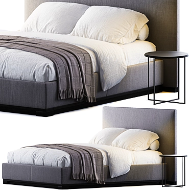 Elegant BAUCI OVIDIO Bed 3D model image 1 