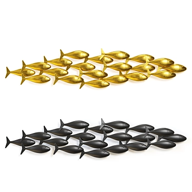 KARE Touched Shoal Wall Decoration 3D model image 1 