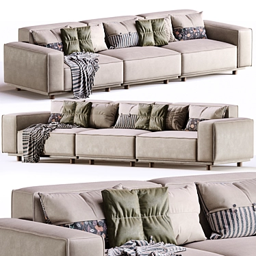 Elegant Modern Italian Sofa 3D model image 1 