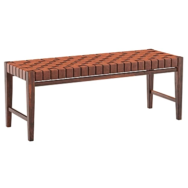 Augusto Woven Bench 3D Model 3D model image 1 