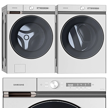 Samsung Washer Dryer Set 3D Model 3D model image 1 