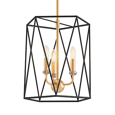 Elegant Harmony Chandelier Fixture 3D model image 1 