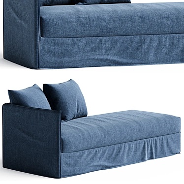 Convertible Meridienne Sofa Bed 3D model image 1 