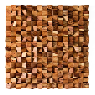 Chamcha Wood Block Wall Art 3D model image 1 