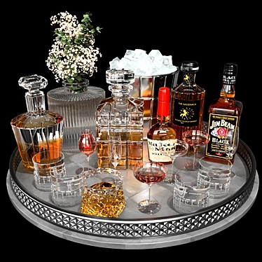 Luxury Whiskey Decanter Set No2 3D model image 1 