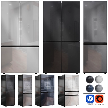 Samsung Bespoke Refrigerator Bundle 3D model image 1 