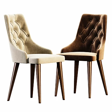 Elegant Wooden Chair 2015 Model 3D model image 1 