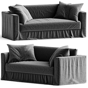 Convertible Meridiani Law Double Sofa 3D model image 1 