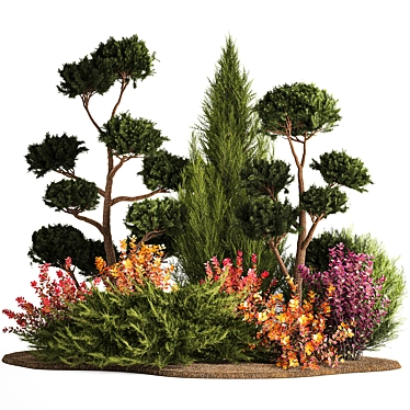 Alpine Landscape Kit: Conifers and Barberry 3D model image 1 