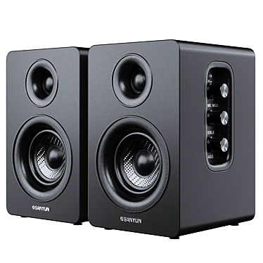 Sanyun SW208 Bluetooth Bookshelf Speakers 3D model image 1 