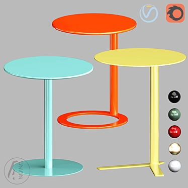 Chati Side Table Set 3D model image 1 