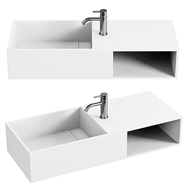 Cosmic Compact Shelf Washbasin 3D model image 1 