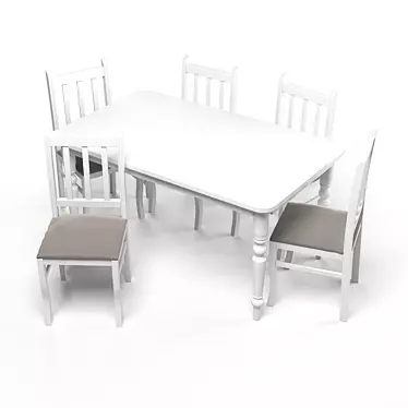 Set: Dining table and chairs