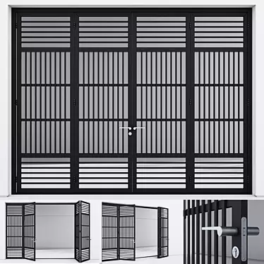 Modern Aluminium Corona Door Render 3D model image 1 