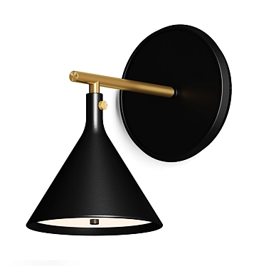 Modern Cast Iron Wall Lamp 3D model image 1 