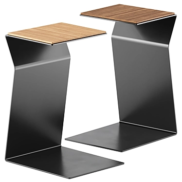 Sleek Lolo Metal Side Table 3D model image 1 