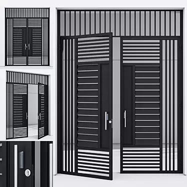 Corona Aluminium Door 3D Model 3D model image 1 