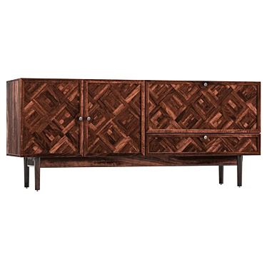 Modern Stylish Molly Sideboard in Millimeter Measurements 3D model image 1 