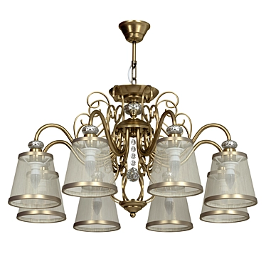 Freya Chandelier FR2405 Elegant Bronze 3D model image 1 