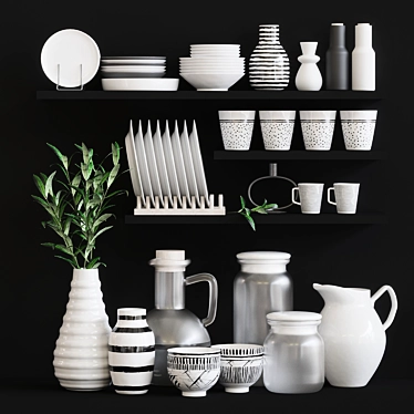 Decorative set for scandi kitchen