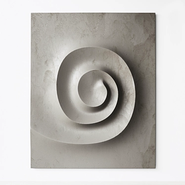 Abstract Relief Composition Plate 3D model image 1 